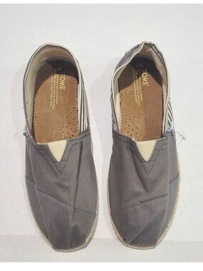 TOMS Men’s Gray Alpargato Canvas Slip-On Loafers